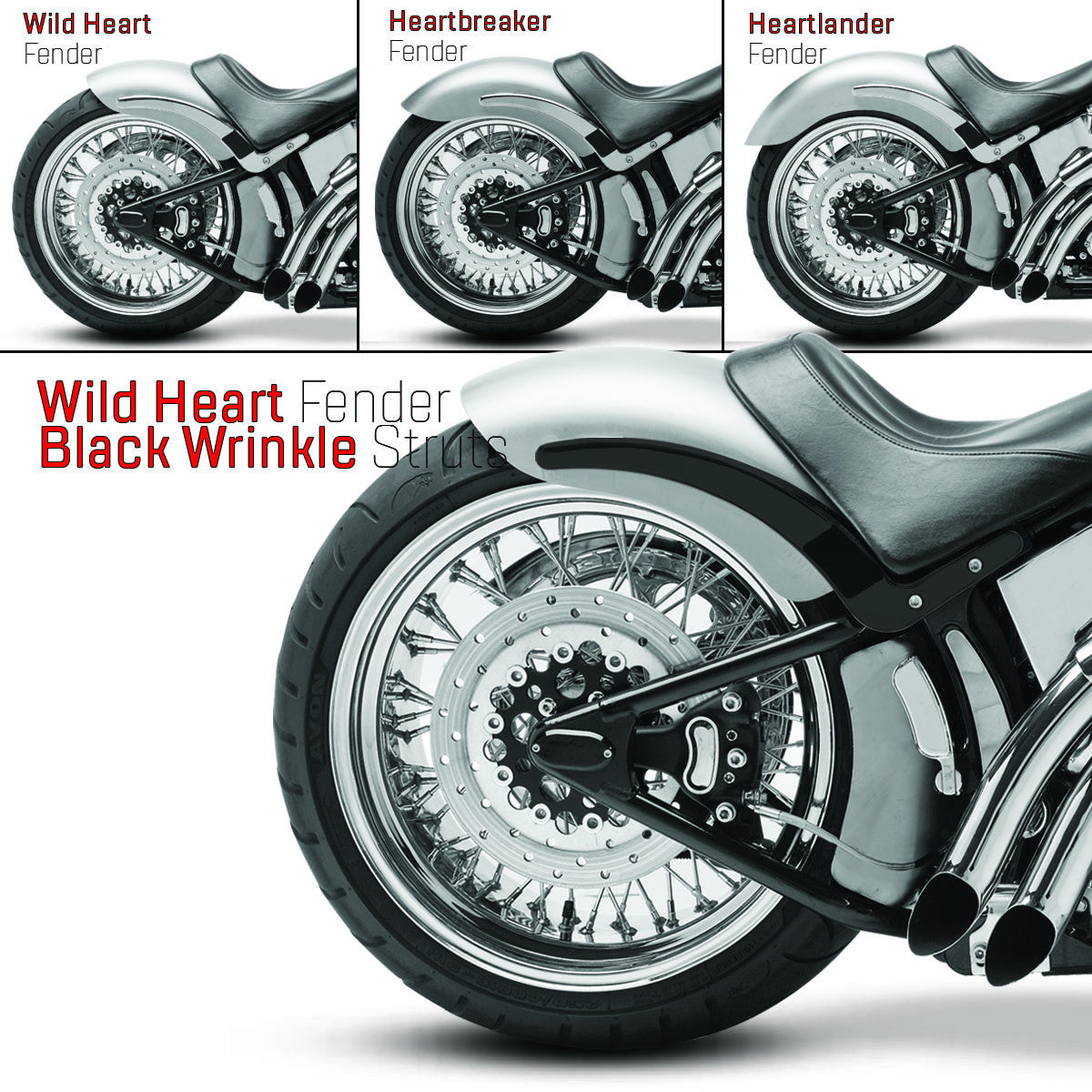 Two-Five-O Wide Tire Fender Conversion for 1991 to 1999 Softail