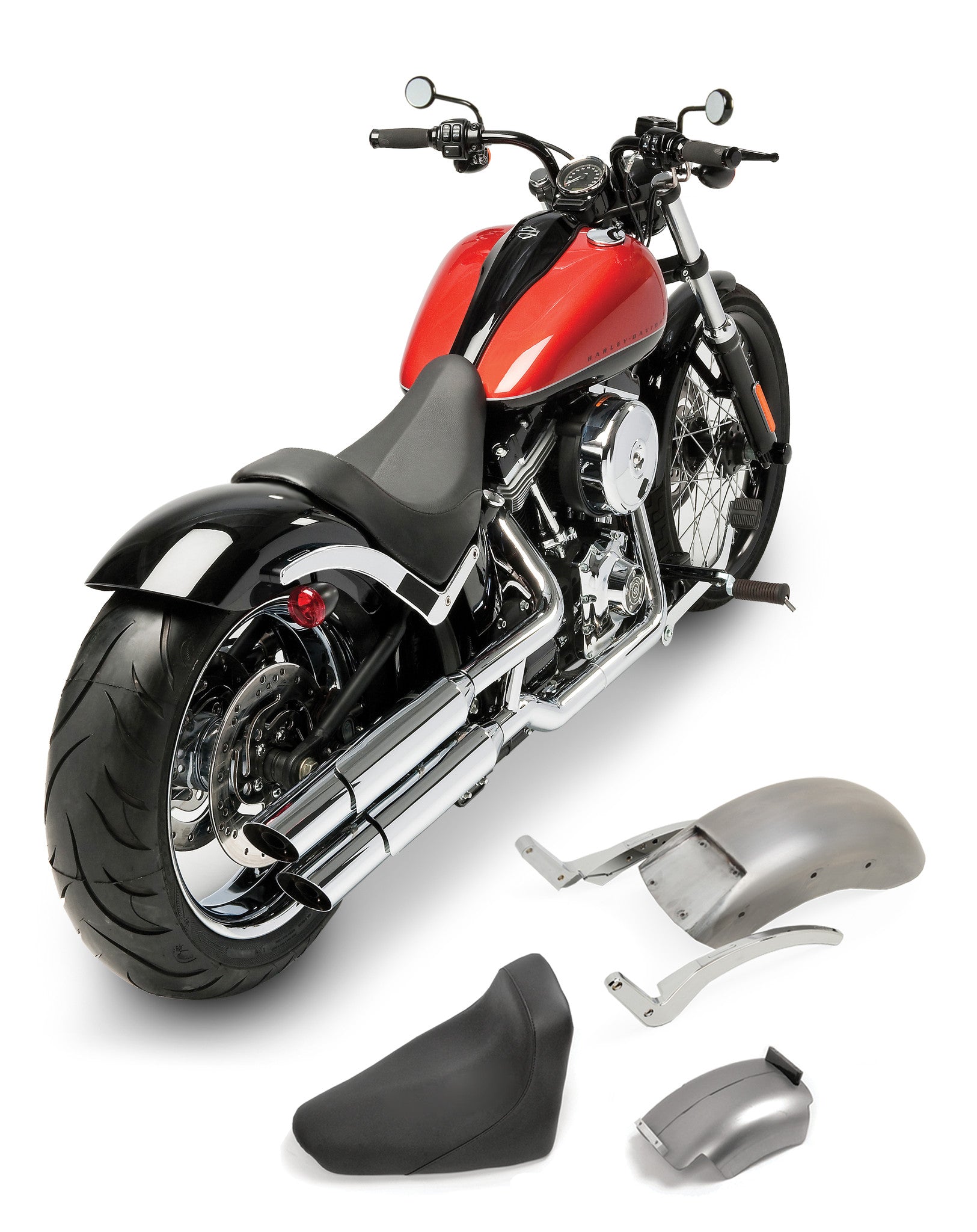 Softail Bobber Fender Kit 21 Inch Harley Wheels 11