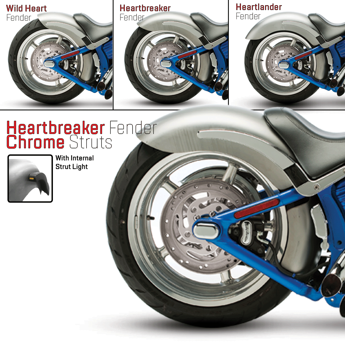 Harley Rocker C Rear Fender Conversion Kit E-Z 240 Rear Fender Conversion for M-8 Breakout® and Fatboy® 2018 to P ...